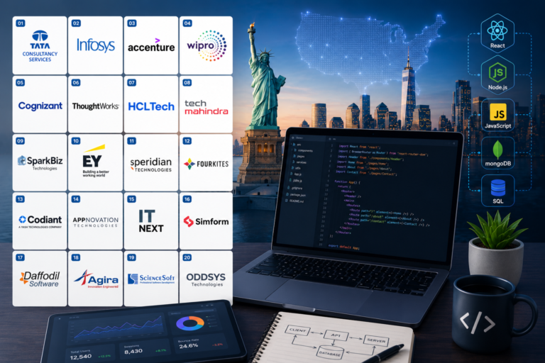 Top full stack development companies in the USA offering custom software development, cloud solutions, web applications, and enterprise technology services.