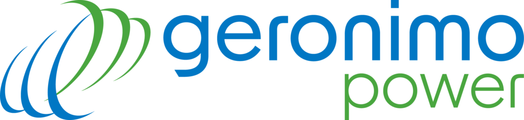 Geronimo Power renewable energy company logo representing clean energy, solar power, battery storage, and sustainable electricity solutions.