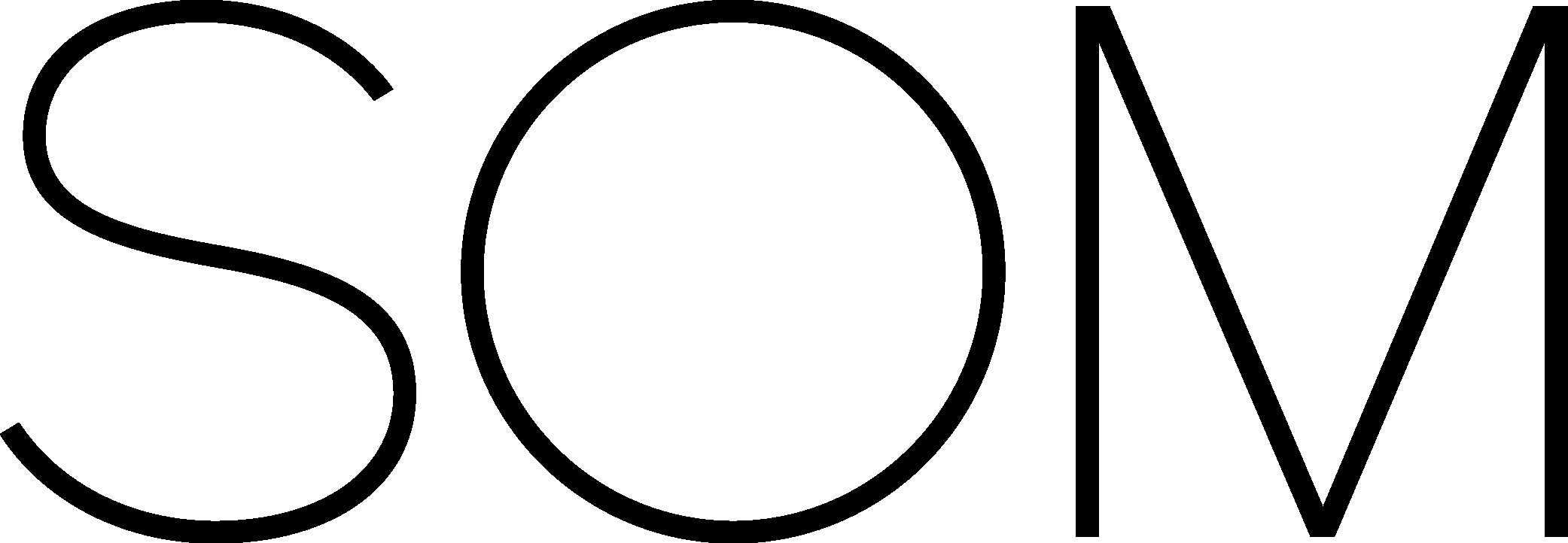 Skidmore, Owings & Merrill LLP (SOM) logo representing a globally recognized architecture, engineering, and urban planning firm known for innovative building design and sustainable infrastructure projects.